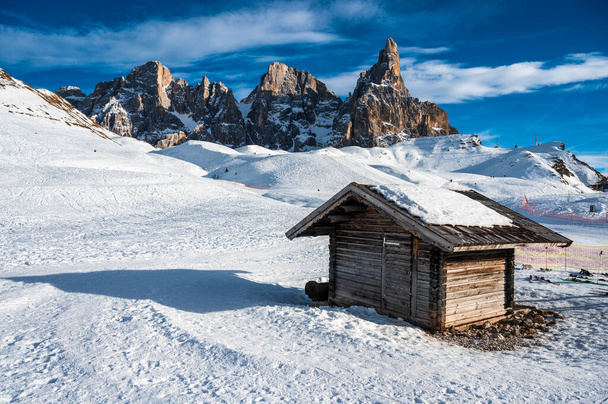 Zimní vysočina v Passo Rolle, Itálie - Fotografie, Obrázek