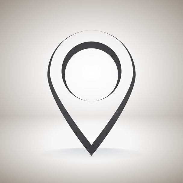 Map pointer flat icon - Vector, afbeelding
