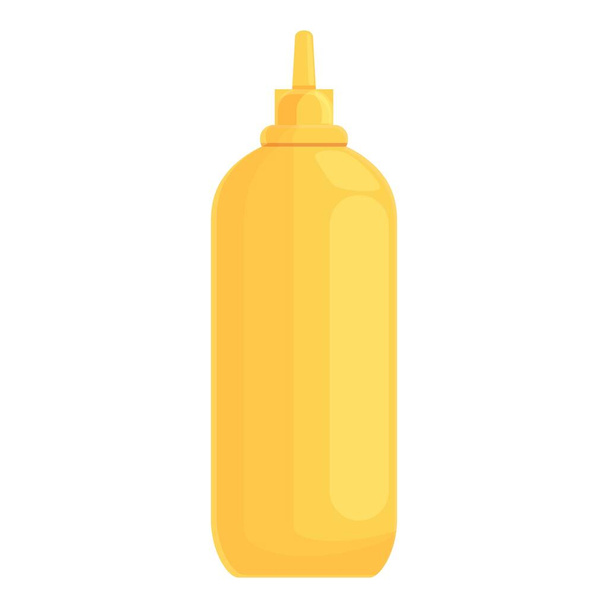 Mustard bottle icon cartoon vector. Grill bbq - Vektor, Bild