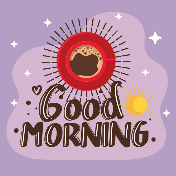 good morning and coffee - Vector, Image