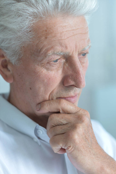 Portrait of sad senior man thinking  - Photo, image