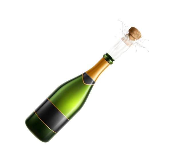 Popping szampan ilustracji - Wektor, obraz