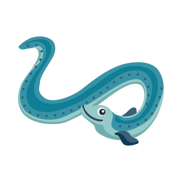 Ilustración de anguila de dibujos animados - Vector, Imagen