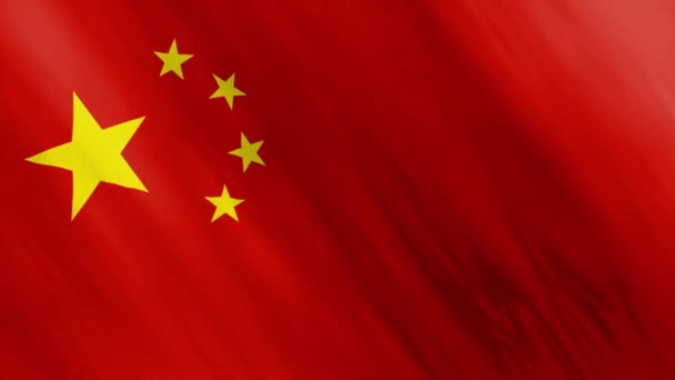 Animated China Flag Waving in the Wind - Materiał filmowy, wideo