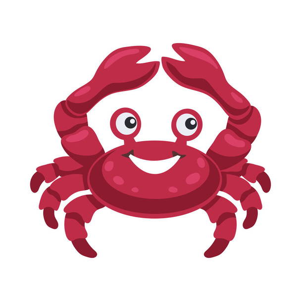 Cartoon Crab Illustration - Vector, Image