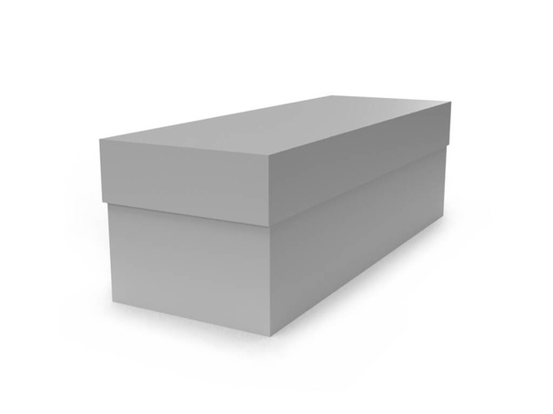 Tumbler Box 3D Illustration Mockup-Szene auf isoliertem Hintergrund - Foto, Bild