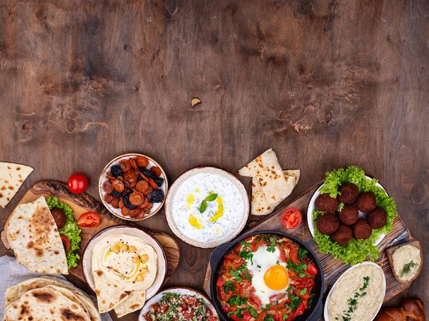 Tradiční židovské, izraelské a středovýchodní potraviny - Fotografie, Obrázek
