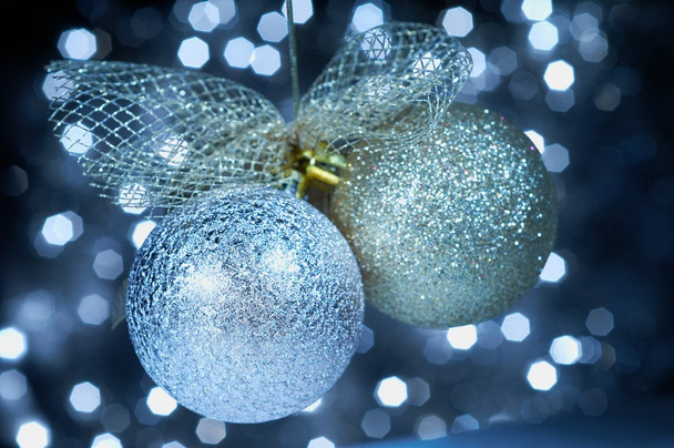 Golden christmas balls - Valokuva, kuva