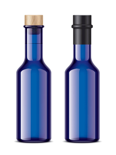 Color Glass Bottles on background.  - Photo, Image
