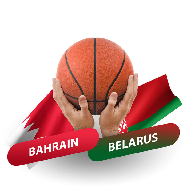 Basketball competition match, national teams bahrain vs belarus - Foto, Imagem