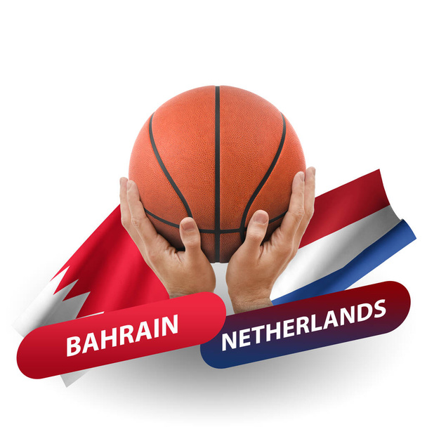 Partido de la competencia de baloncesto, equipos nacionales bahrain vs Países Bajos - Foto, Imagen