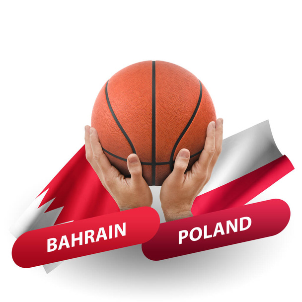 Basketball competition match, national teams bahrain vs poland - Fotografie, Obrázek
