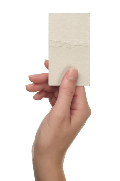 czysty papier przytrzymanie ręka - Zdjęcie, obraz
