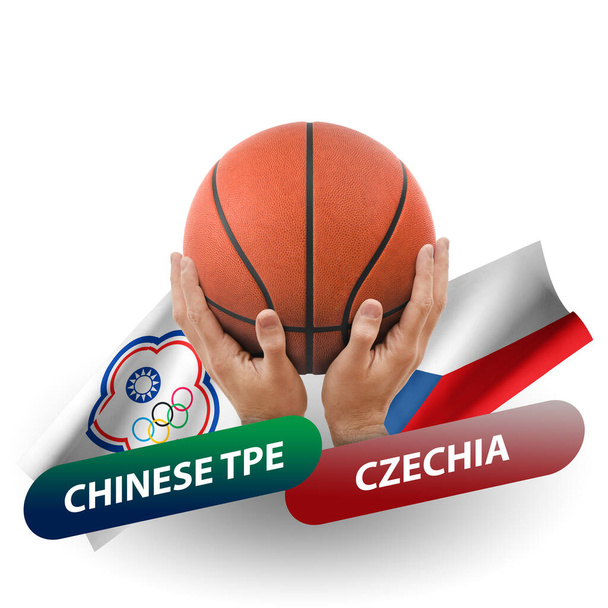 Basketball competition match, national teams chinese taipei vs czechia - Fotó, kép