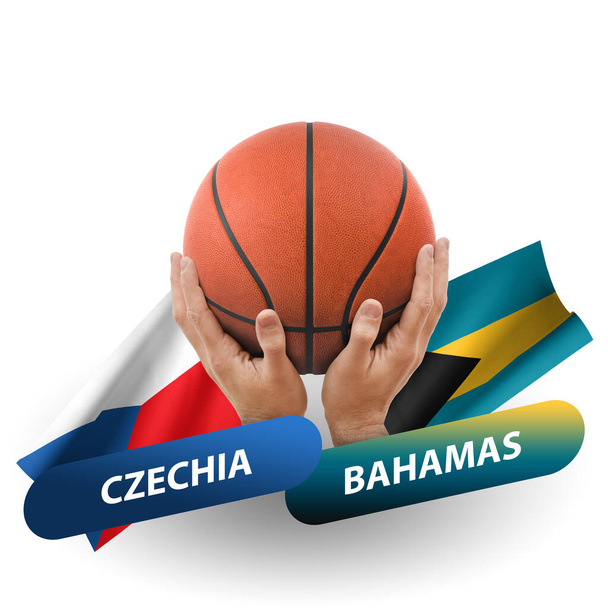 Basketball competition match, national teams czechia vs bahamas - Foto, Imagem