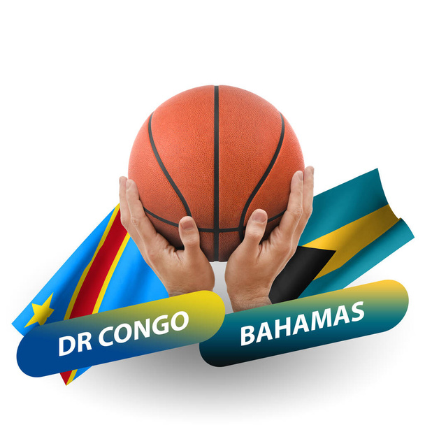 Αγώνας μπάσκετ, εθνικές ομάδες dr Congo vs bahamas - Φωτογραφία, εικόνα