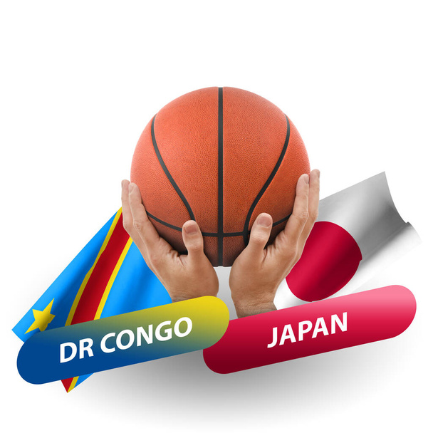 Basketball competition match, national teams dr congo vs japan - Photo, Image