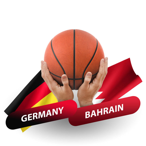 Basketball competition match, national teams germany vs bahrain - Foto, afbeelding