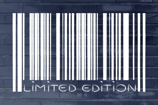 Product barcode with limited edition message - Fotografie, Obrázek