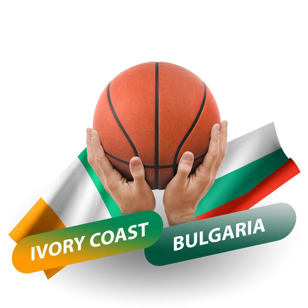 バスケットボールの試合、国内チーム象牙海岸対ブルガリア - 写真・画像