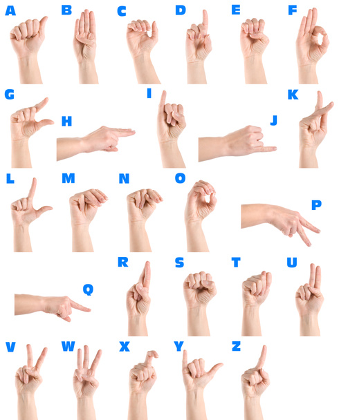 χέρι νοηματικής γλώσσας αλφάβητο - Φωτογραφία, εικόνα
