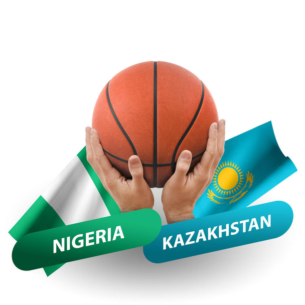 Basketball competition match, national teams nigeria vs kazakhstan - Foto, immagini