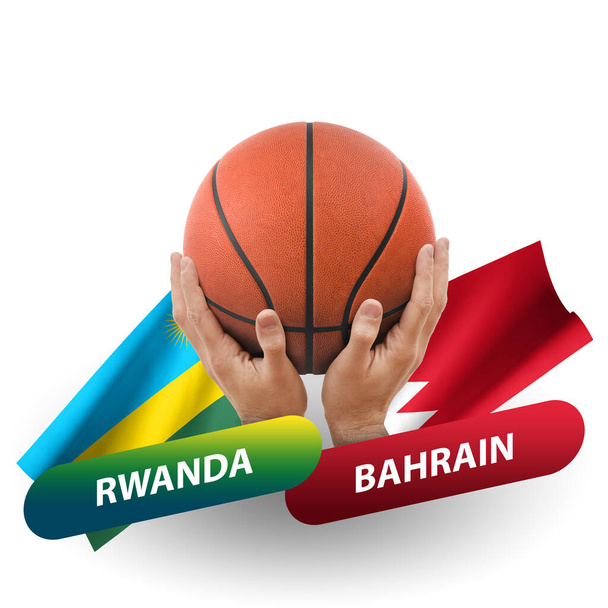 Αγώνας μπάσκετ, εθνικές ομάδες rwanda vs bahrain - Φωτογραφία, εικόνα