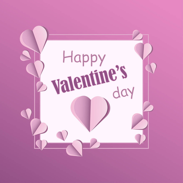 Poster greeting card for Valentines Day vector illustration - Vettoriali, immagini
