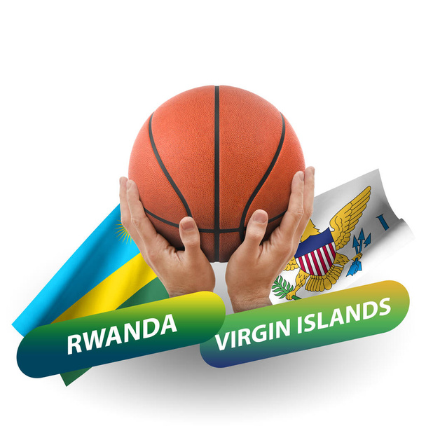 Partido de la competencia de baloncesto, selecciones nacionales Ruanda vs Islas Vírgenes - Foto, imagen