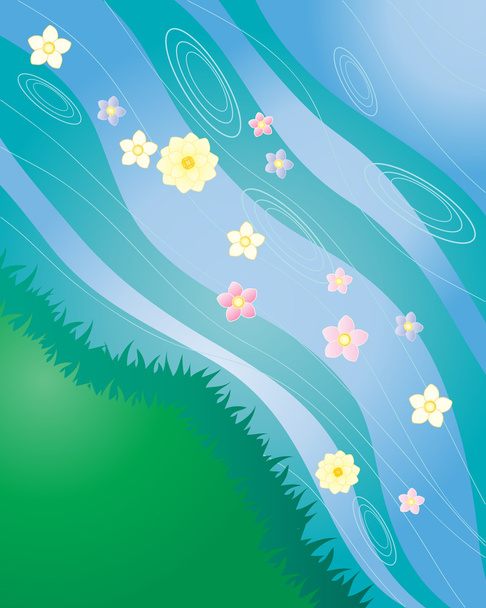 Flower stream - ベクター画像