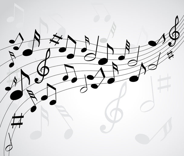 Music notes - Vector, Image