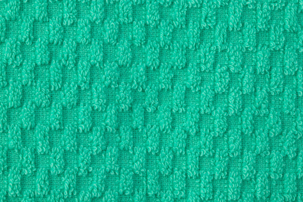 serviette de bain en coton coloré, tissu éponge doux, texture - Photo, image