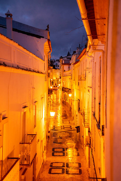 a small alley in the old town in the city of Elvas in Alentejo in Portugal.  Portugal, Elvas, October, 2021 - Photo, image