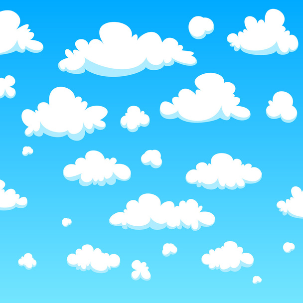 Sarjakuva pilvet - Vektori, kuva