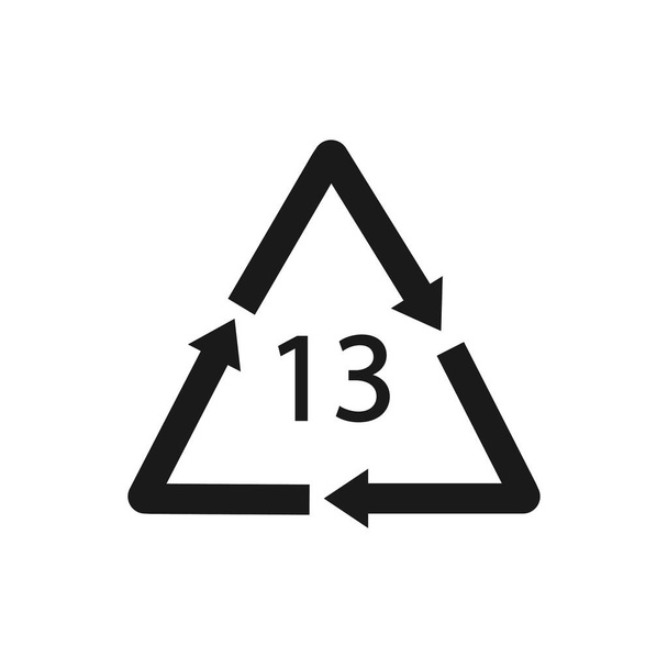 Símbolo de reciclaje de batería 13 SO (Z). Ilustración vectorial - Vector, Imagen