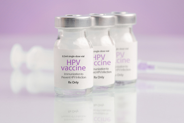 HPV vaccine. Vaccination, immunization, treatment that prevent infection by certain types of human papillomavirus. Healthcare And Medical concept. - Fotoğraf, Görsel