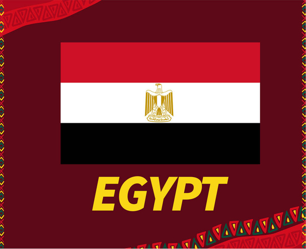 Voiko Kamerun 2021 Egypti Lippu Afrikkalainen Cup jalkapallojoukkueet Suunnittelu Vector Illustration - Vektori, kuva