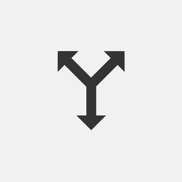 3 camino icono vector símbolo de ilustración para el sitio web y el diseño gráfico
 - Vector, Imagen