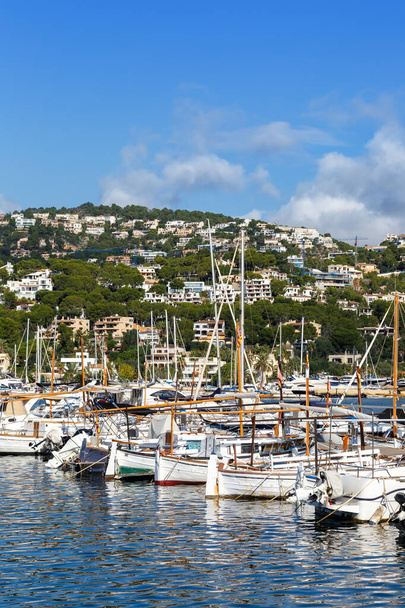 Port Andratx marina with boats on Mallorca travel traveling holidays vacation panorama in Spain tourism - Foto, Imagen