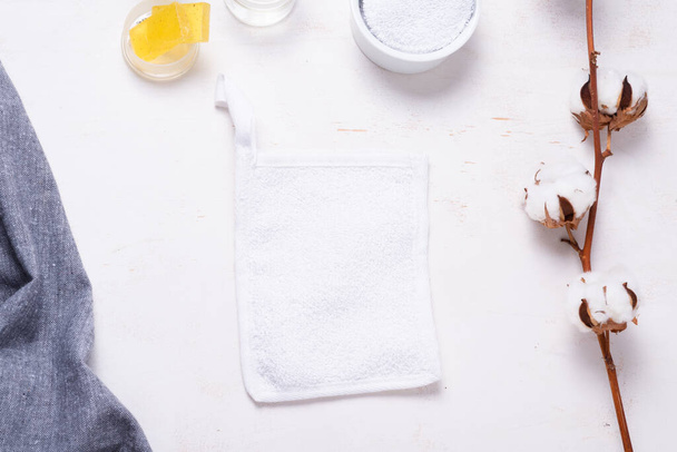 Handmade natural Soap Saver Pouch, washcloth - Photo, image