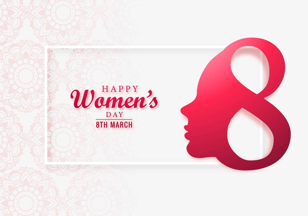 Happy womens day greeting card background - Vector, Image