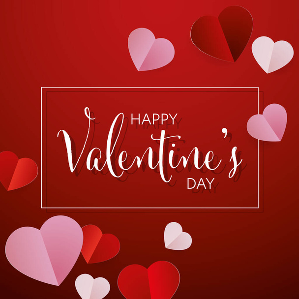 Valentines day love hearts illustration large background - Foto, Bild