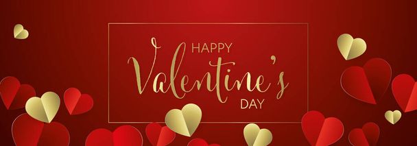 Valentines day love hearts illustration large background - Φωτογραφία, εικόνα