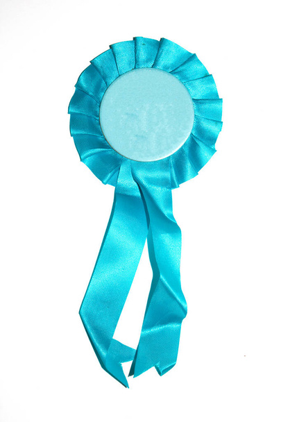 Vintage Winner Rosette Prize Badge für Best in Show oder Gewinn eines Race of Award auf weißem Hintergrund - Foto, Bild