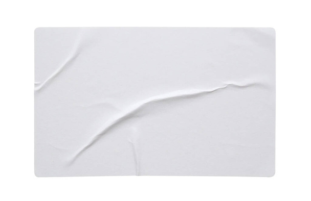 Prázdný papír štítek textura izolované na bílém pozadí - Fotografie, Obrázek
