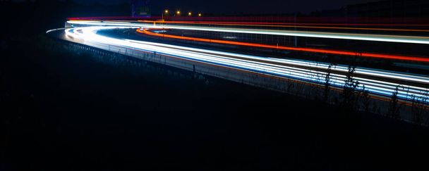 lights of cars with night. long exposure - Foto, immagini