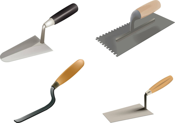 trowel mason series for the building industry - Vector, Image