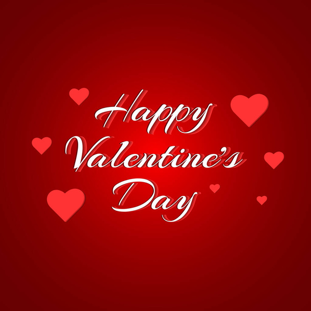 happy valentines day dark red, vector - Vetor, Imagem