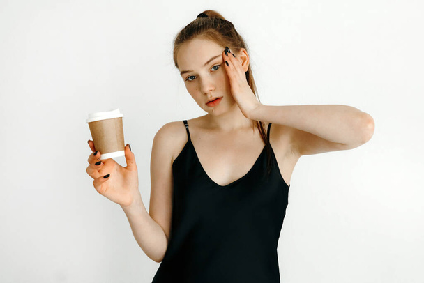 Morning coffee to get energy. Morning routine concept - Foto, immagini