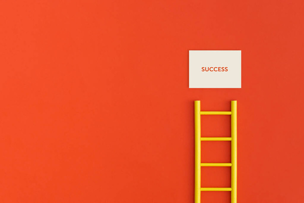 Ladder career path for business growth success process. Inspiration and creative idea concept. - 写真・画像